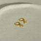 18k gold huggies drop mini star and moon earrings