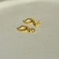 18k gold huggies drop mini star and moon earrings