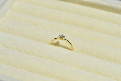 dainty & minimal marquise rings 18k gold plated ring stacking