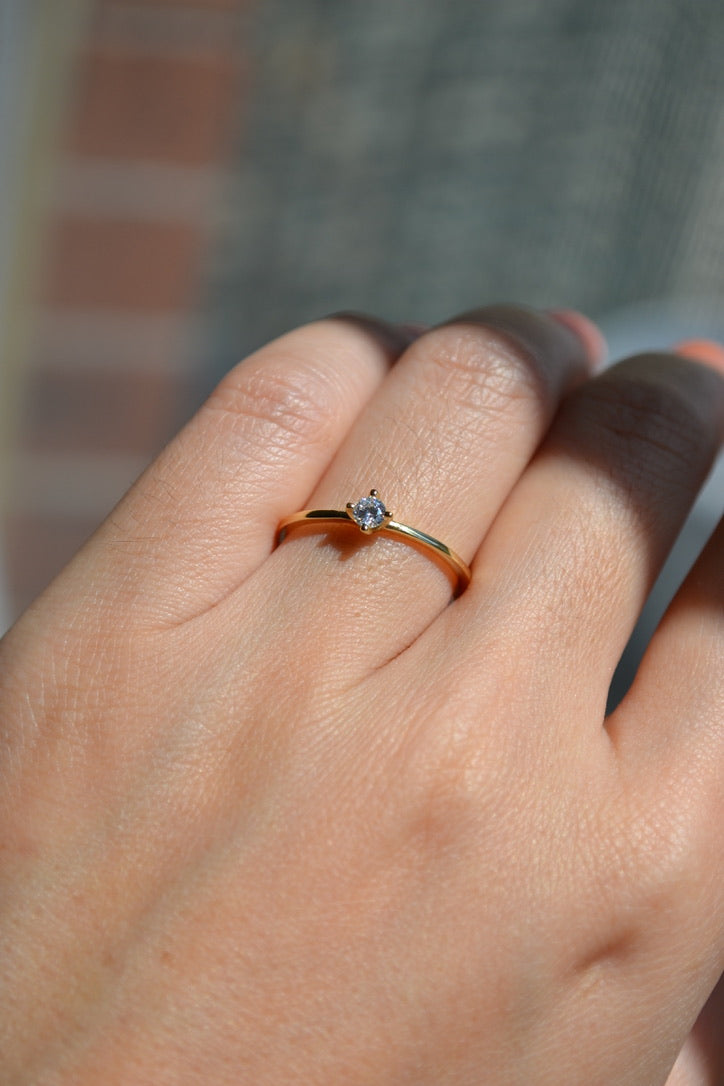 dainty & minimal marquise rings 18k gold plated ring stacking