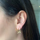 Oria Star & Moon - 18K Gold Huggies Earrings