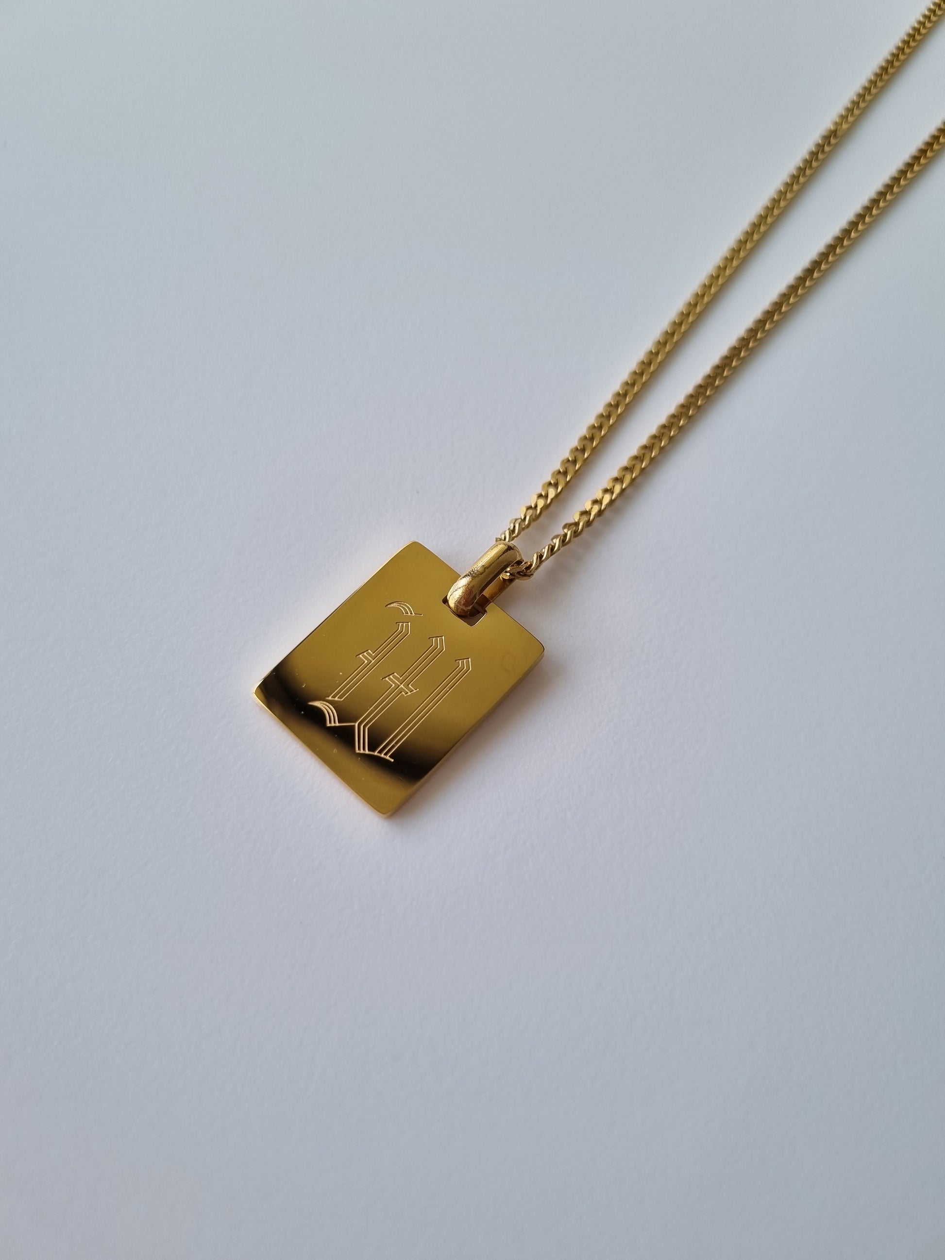 custom gold plated name chain necklace