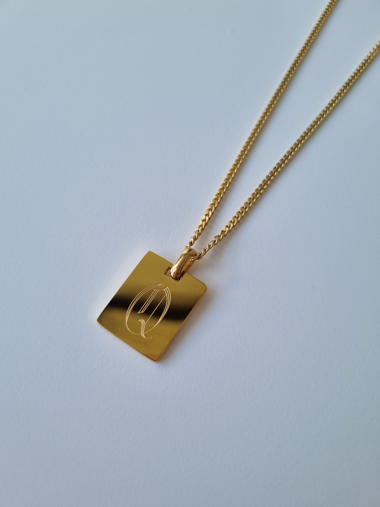 custom gold plated name chain necklace