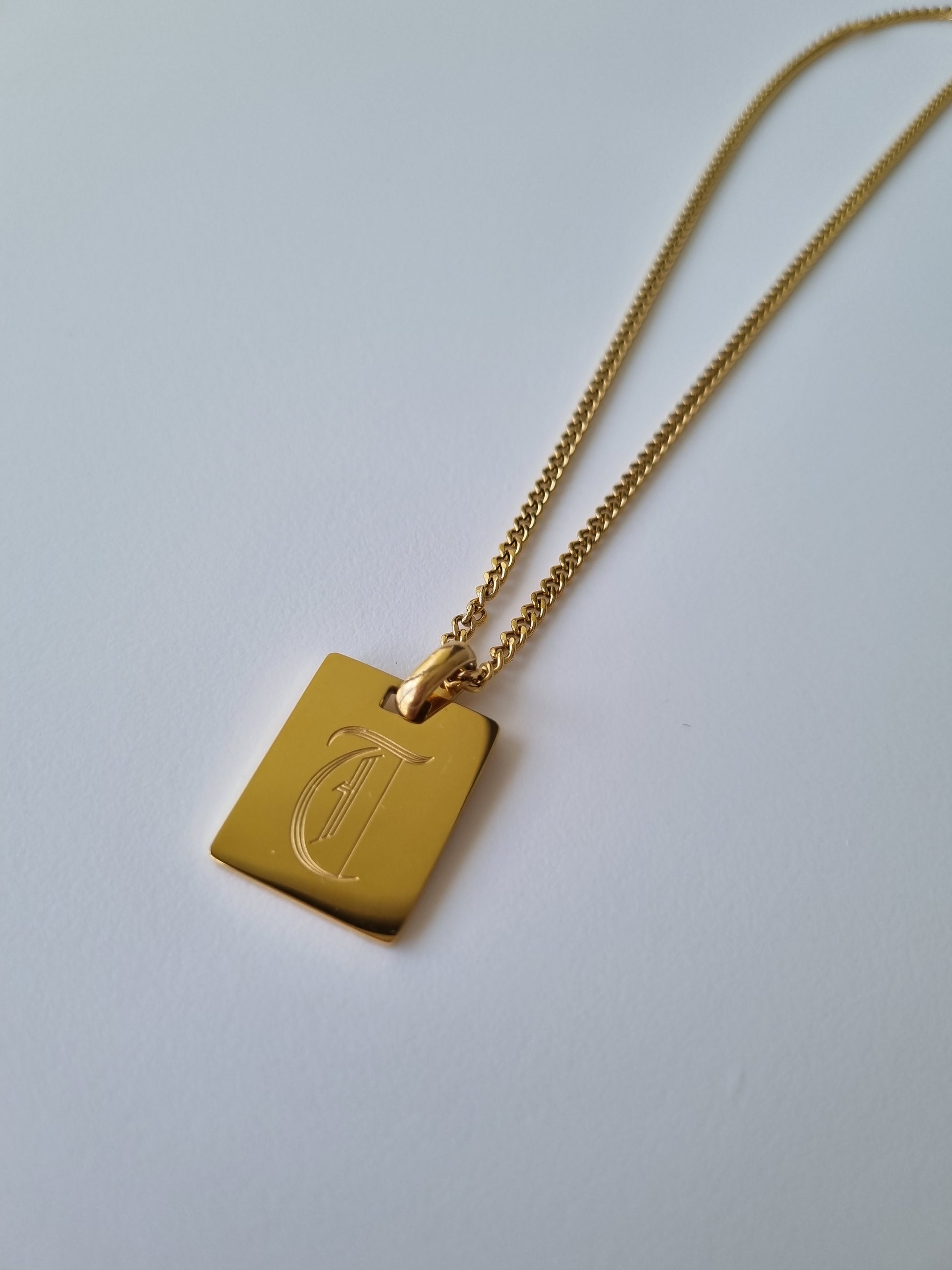 custom gold plated name chain necklace