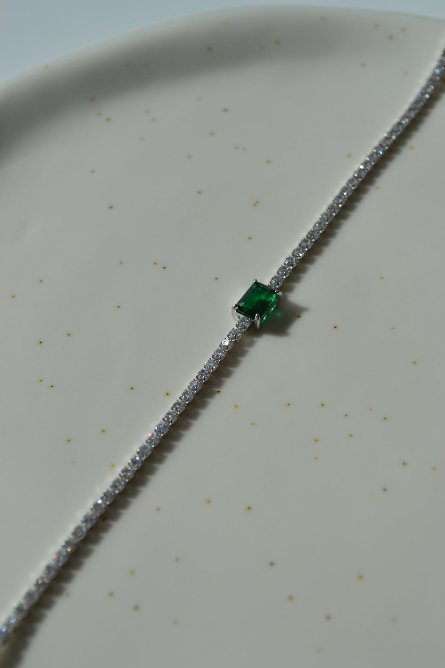 Green With Envy - 925 Sterling Silver Tennis Bracelet